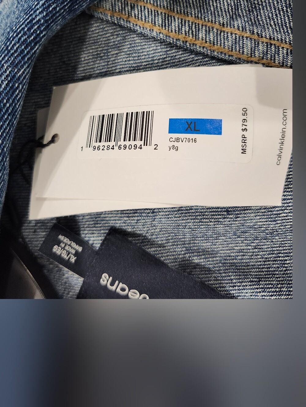 Calvin Klein Blue Jeans Oversized Denim Vest Women’s Size XL - Picture 3 of 5